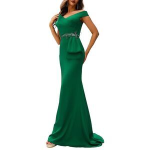 Terani Couture Womens  Solid Maxi Dress